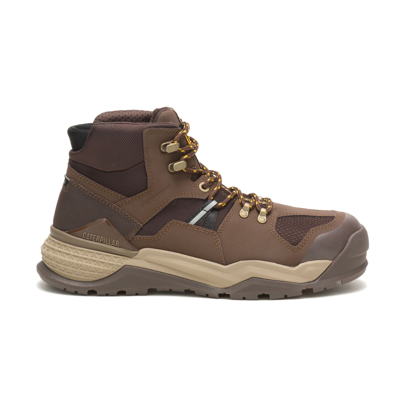 Caterpillar Men's Provoke Mid Waterproof Alloy Toe Work Boots Chocolate CAT-94812